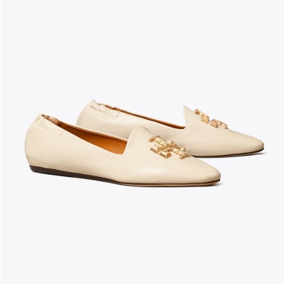 Tory Burch Cream Eleanor Round Toe Loafers, 5.5 women’s - Picture 5 of 13